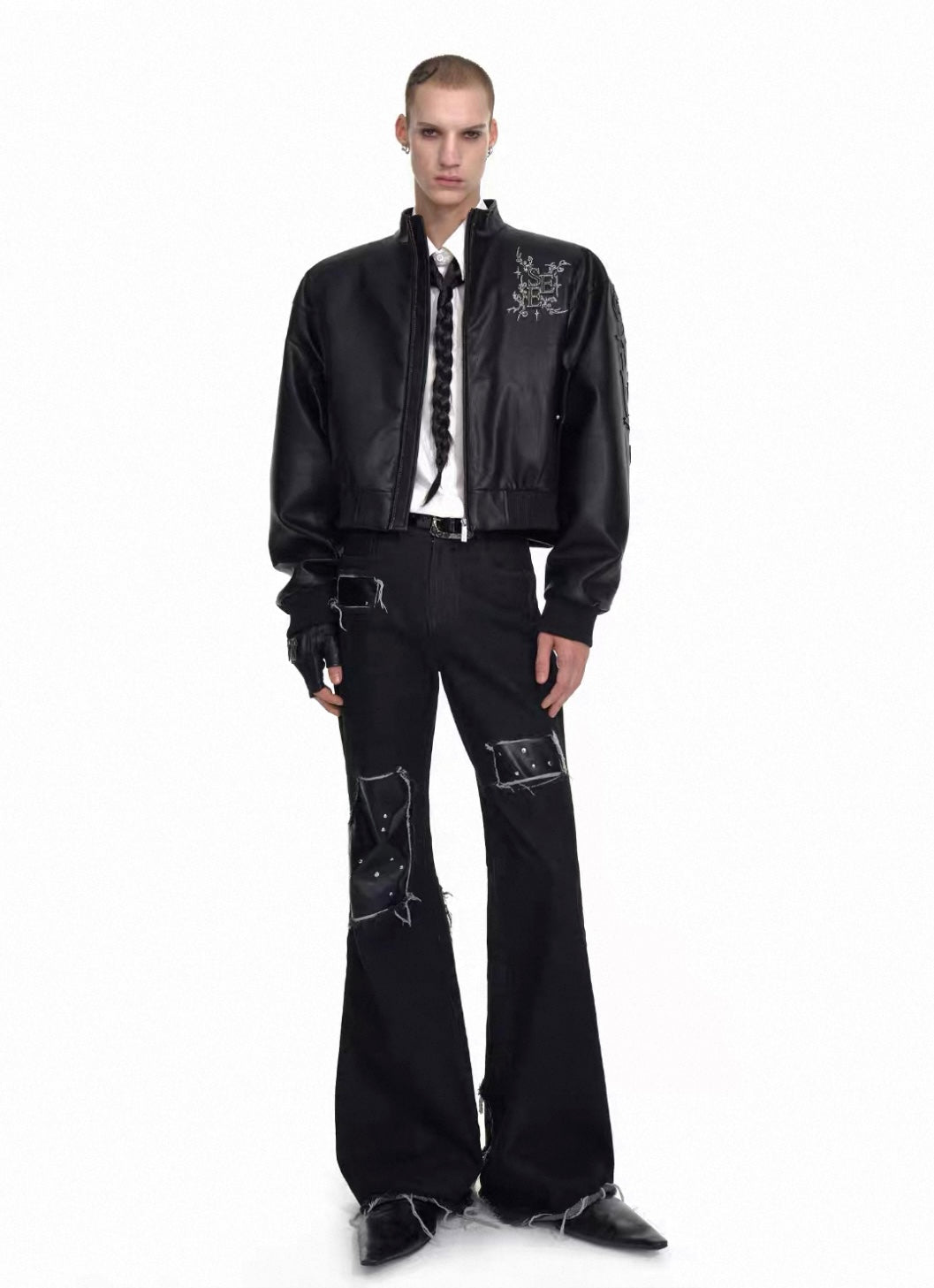STARTEXCEEDEND Cropped Studded Jacket