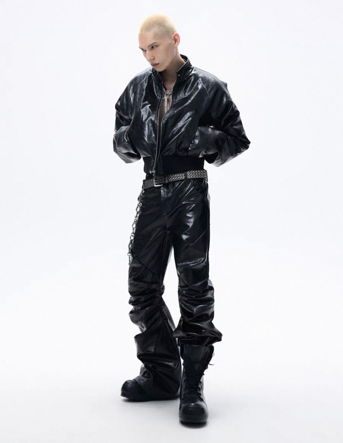 FRKM SCD PU Leather Short Jacket