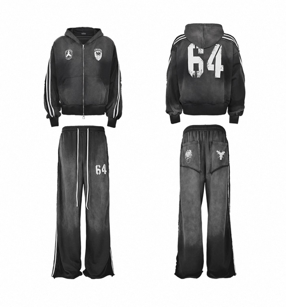 LOSECONTROLEDGE Hoodie&Pants Set Up