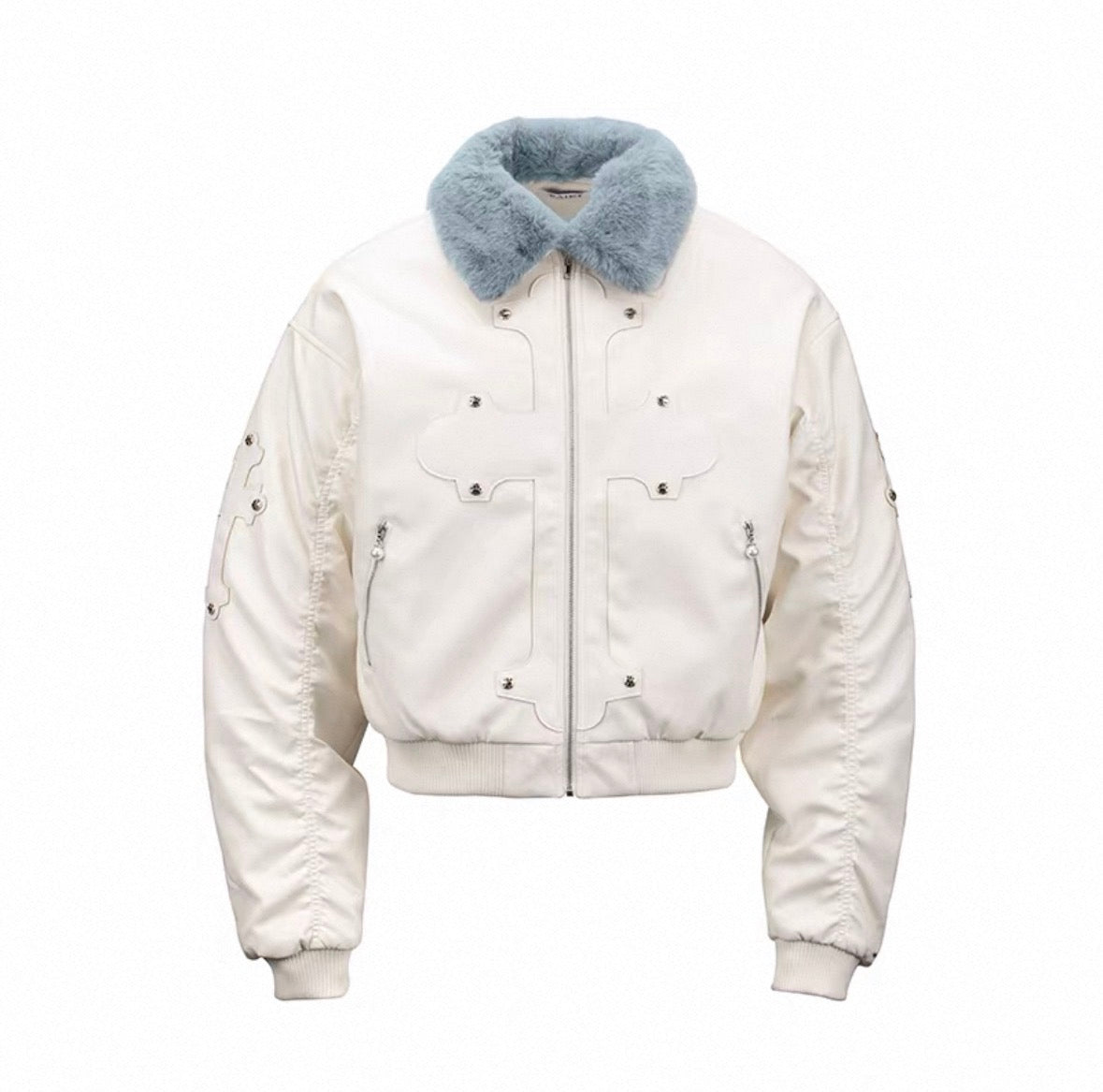 PAIKI PU Leather Bomber Jacket