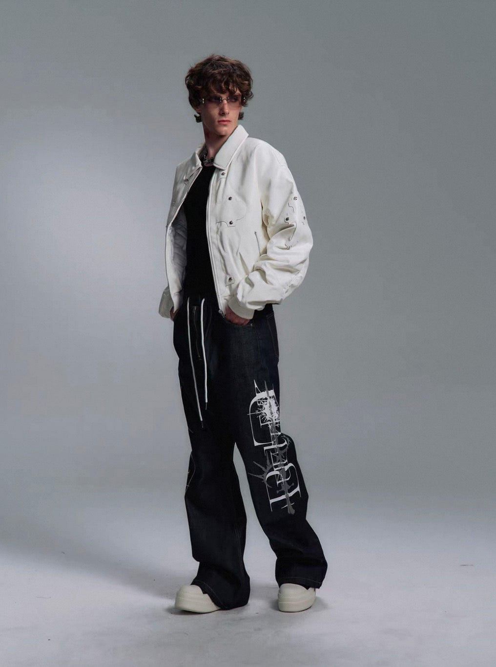 PAIKI PU Leather Bomber Jacket