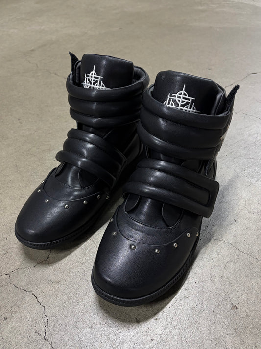 Studded Leather Platform Sneakers