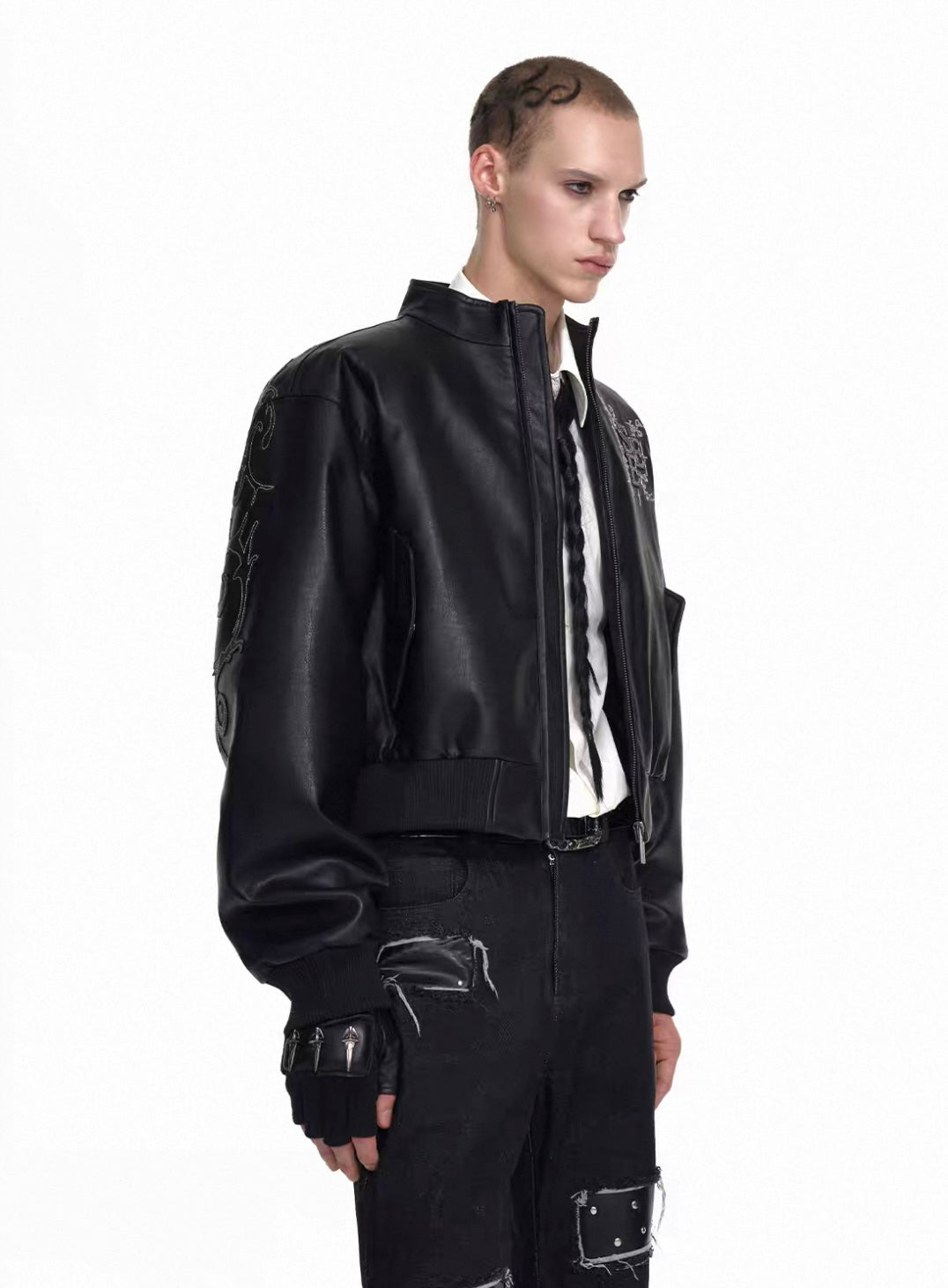 STARTEXCEEDEND Cropped Studded Jacket