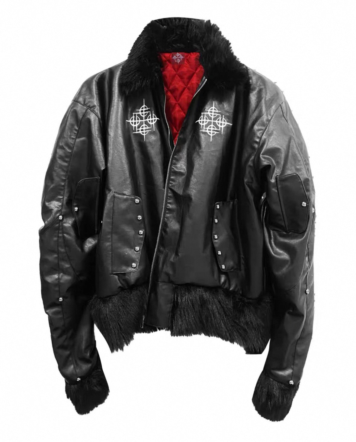 DETW PU Leather Bomber Jacket