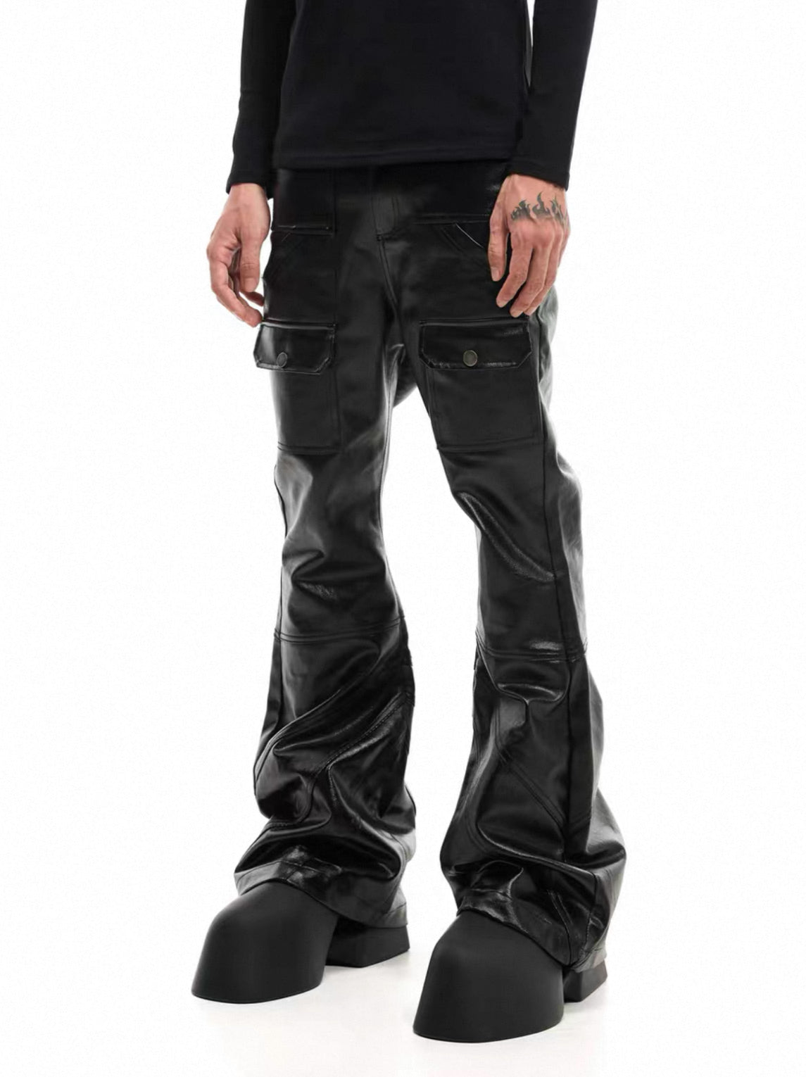 SCD CROWD PU Leather Slim Fit Pants