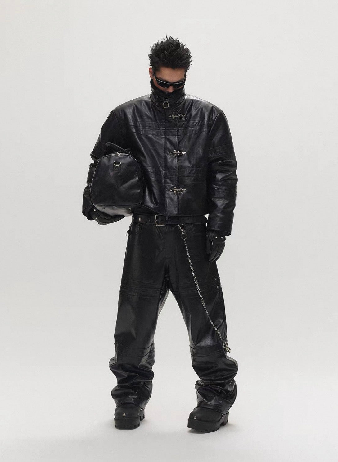 SGWCULT Studs PU leather Pants