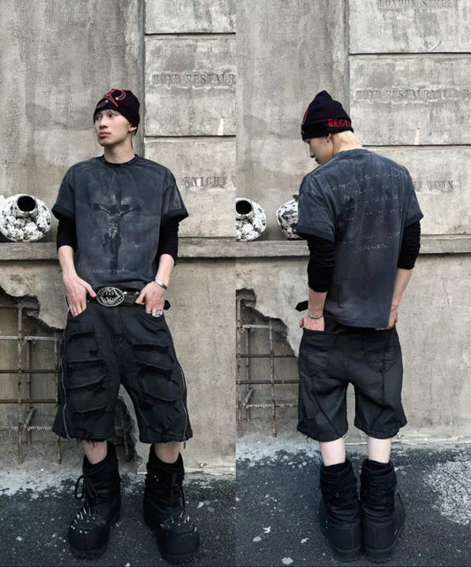 EODUP Zip Half Pants