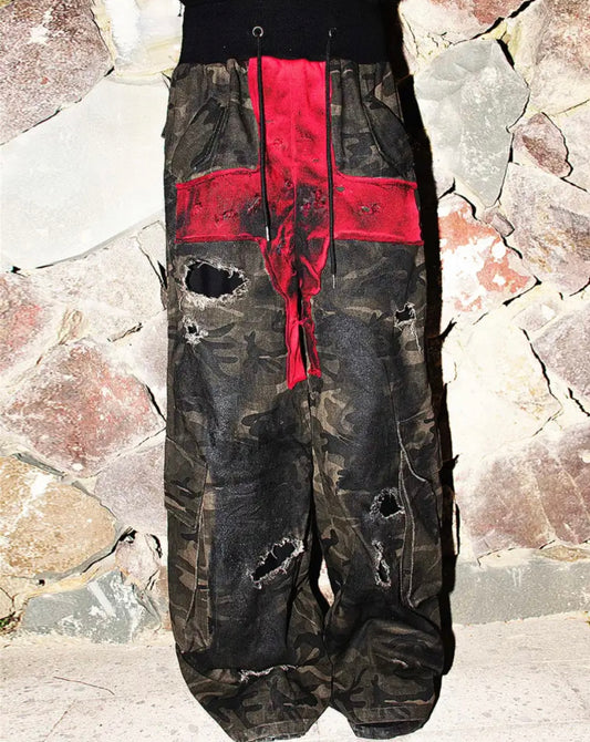 L'S WORLD&LUCKY WORLD Cross camo Pants