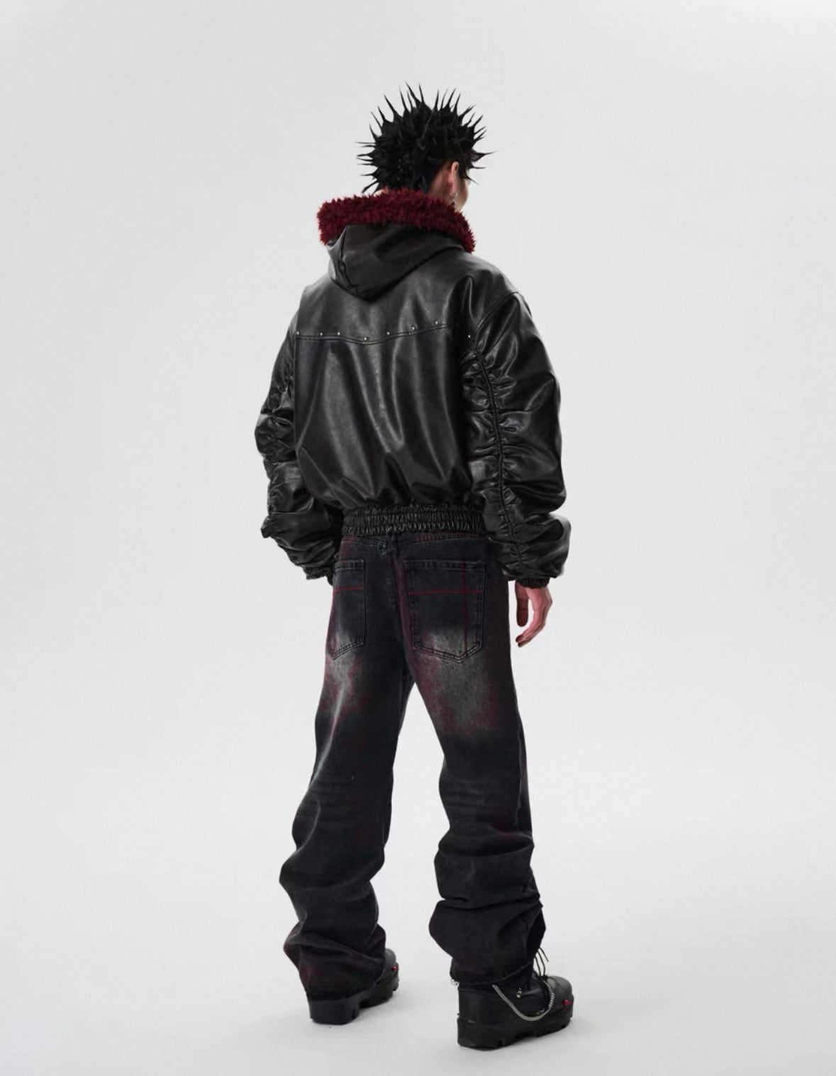 SGW PU leather Bomber Jacket