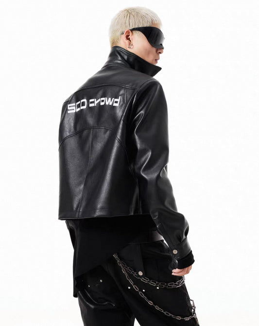 SCD CROWD PU Leather Short Jacket