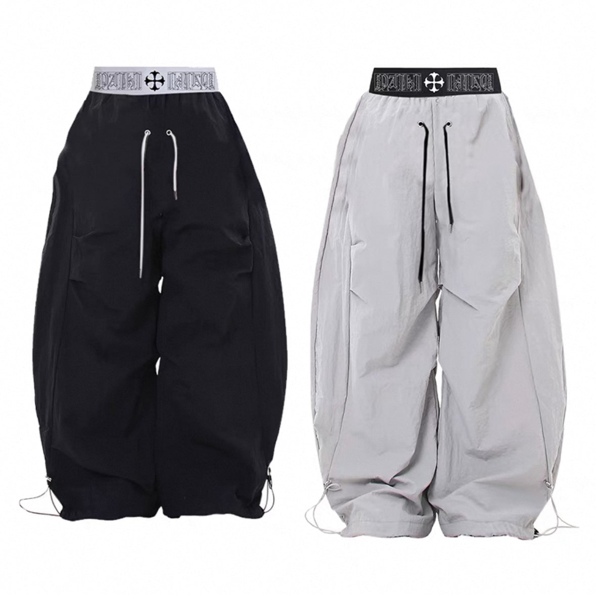 PAIKI Double Waist Draw Cord Pants