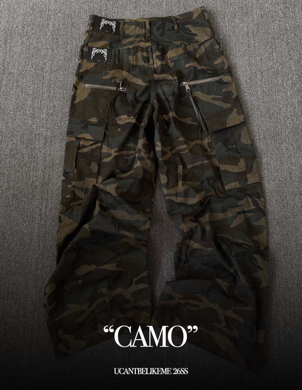 UCAN'TBELIKEME Camo Double Waist Pants