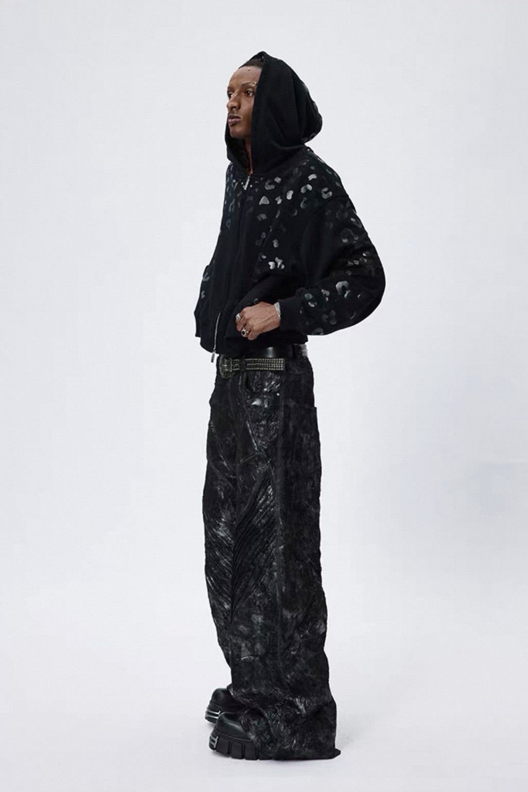 DND4DES PU Leather Baggy Pants