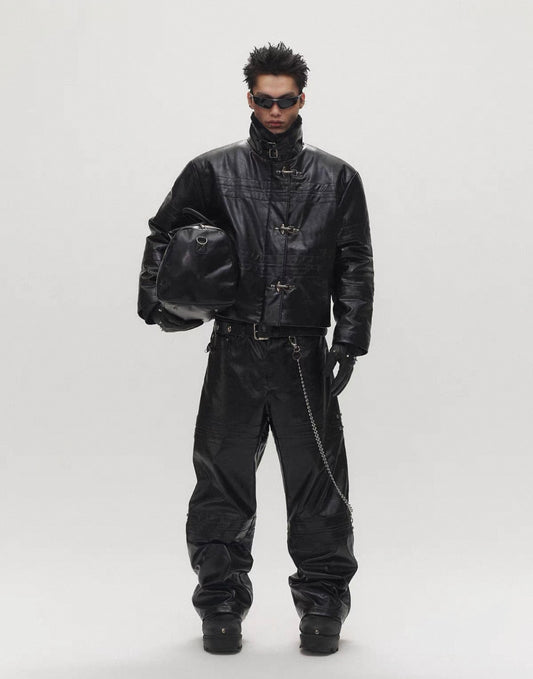 SGWCULT Studs PU leather Pants