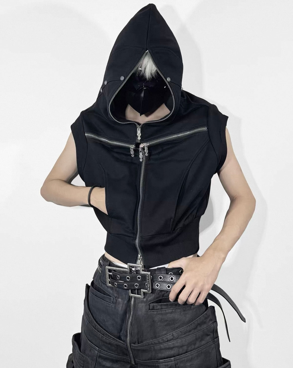 ATANOTHINGNESS Cross Zip Hoodie
