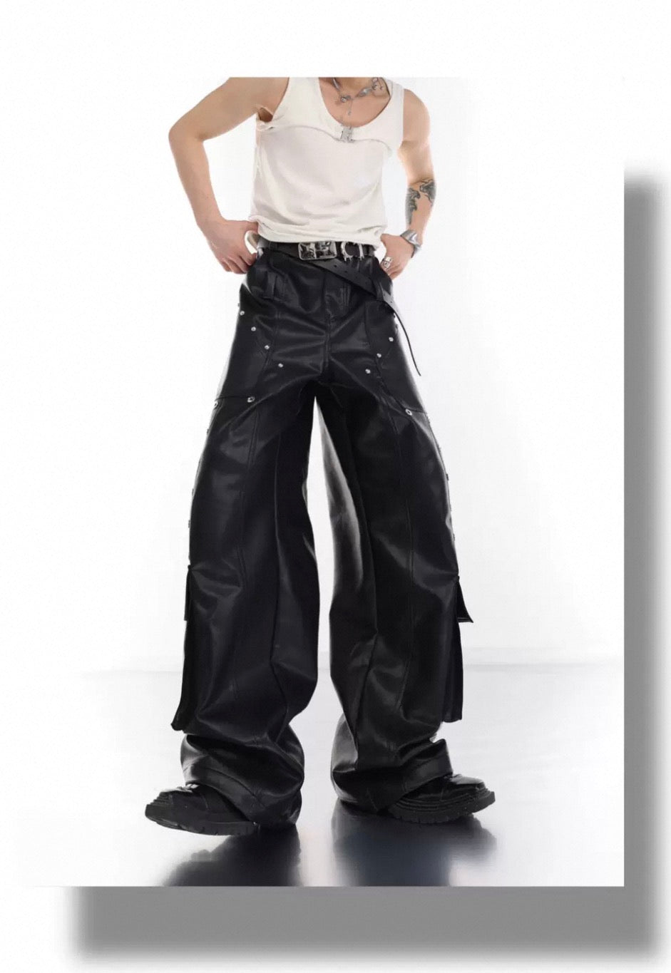 ArguE CulturE PU Leather Studs Pants