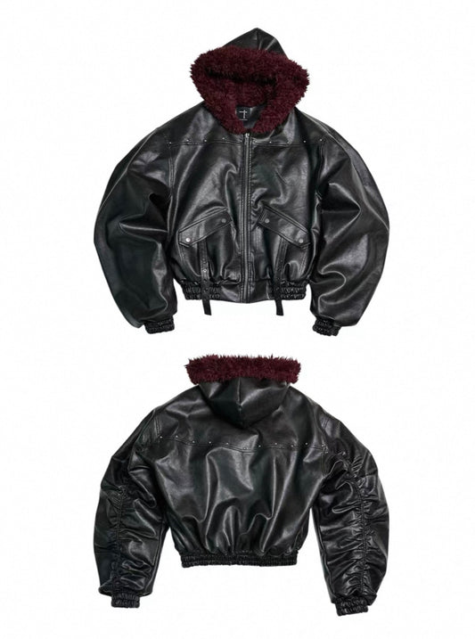 SGW PU leather Bomber Jacket