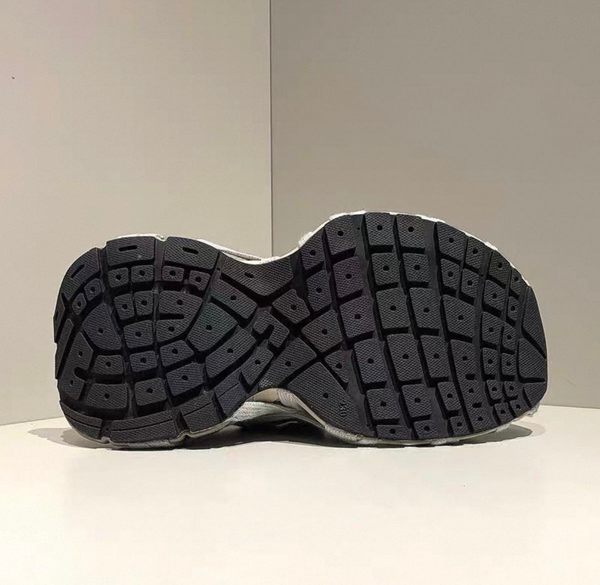 ヴィンテージ加工 厚底ダッドスニーカー 5cmアップ グレー ゴールド シルバー SELFISH