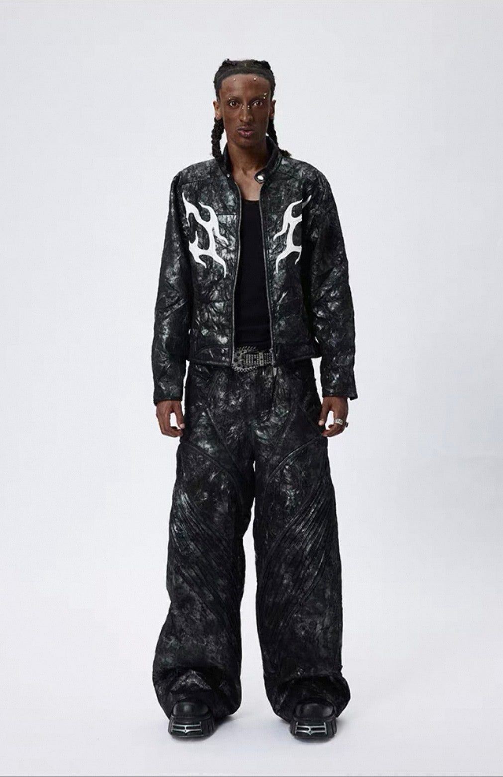 DND4DES PU Leather Baggy Pants