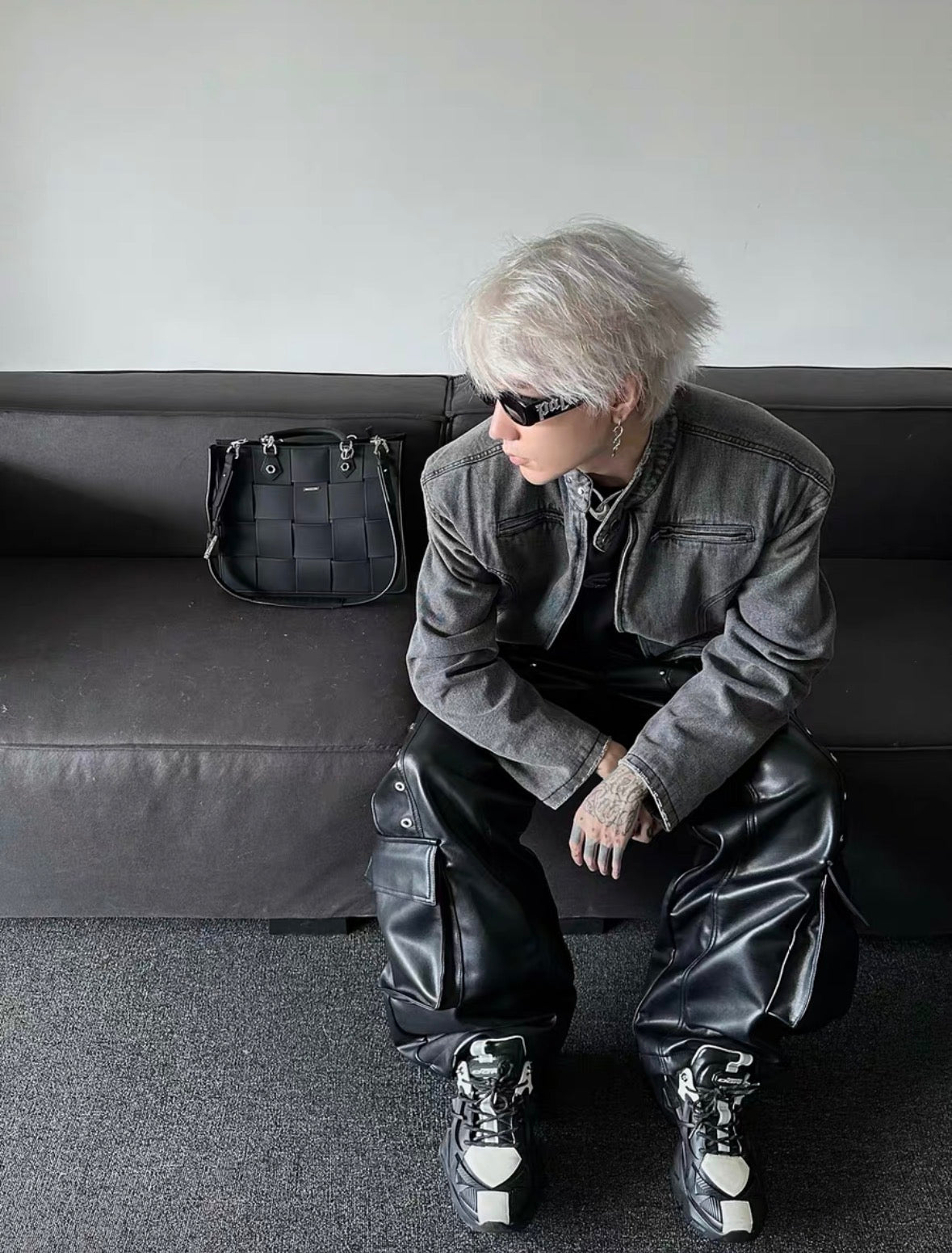 ArguE CulturE PU Leather Studs Pants