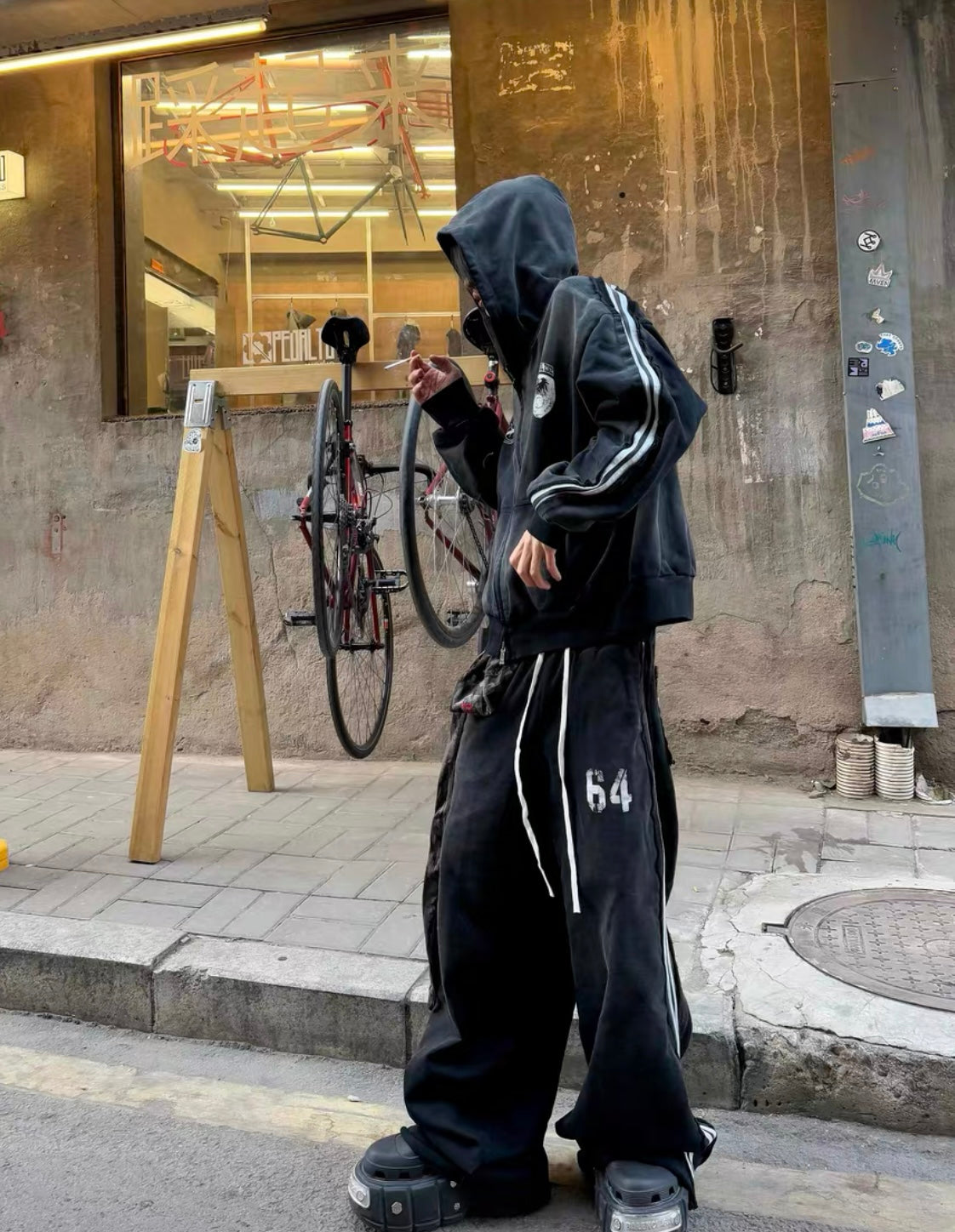 LOSECONTROLEDGE Hoodie&Pants Set Up