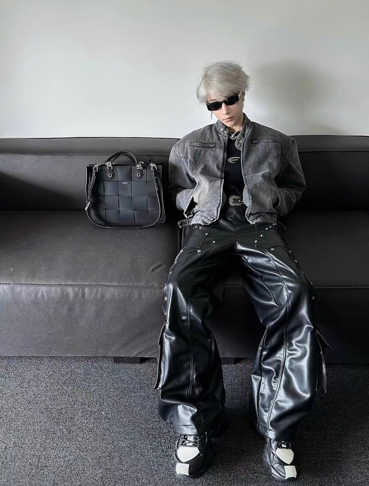 ArguE CulturE PU Leather Studs Pants