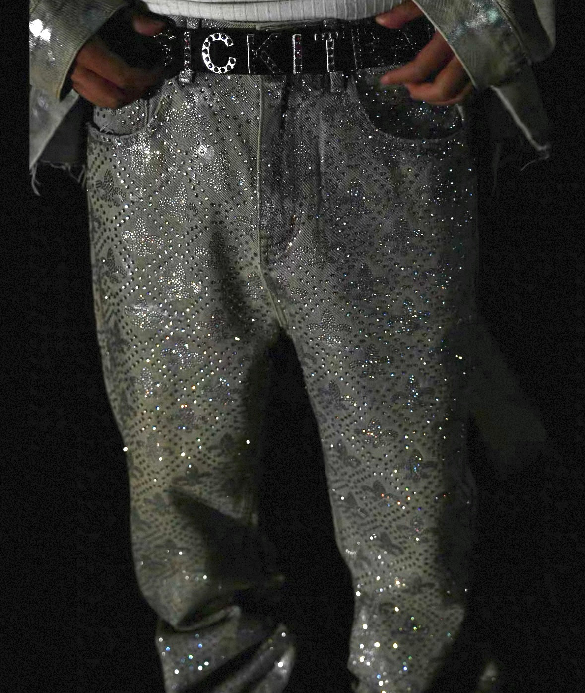 SICK IT RAIN Line Stone Blue Denim Jeans