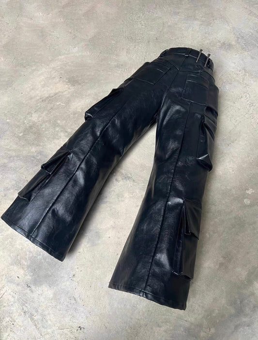REBELWAVE 3D PU Leather Pants