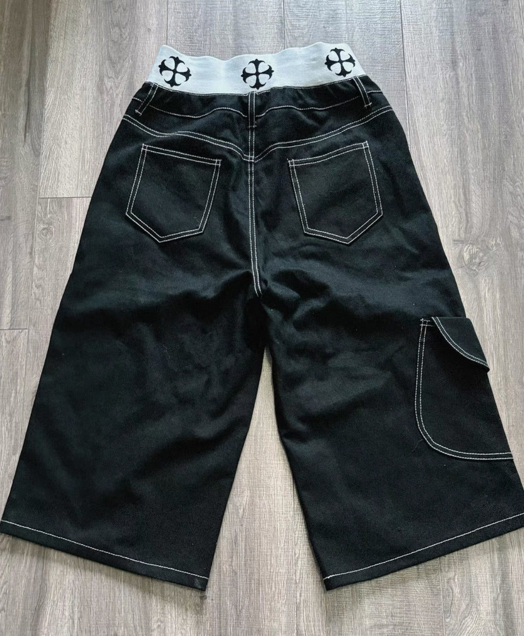 PAIKI Double Waist Half Pants