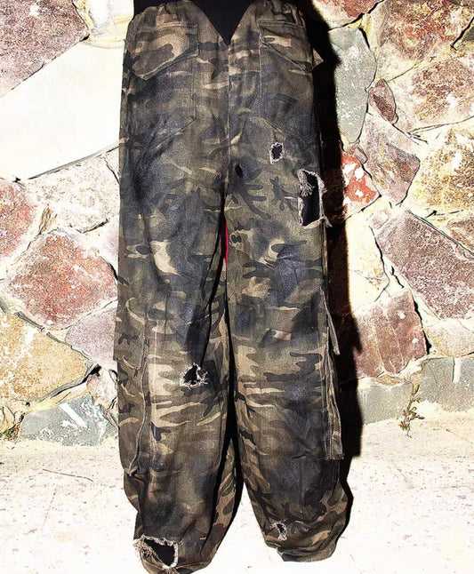 L'S WORLD&LUCKY WORLD Cross camo Pants