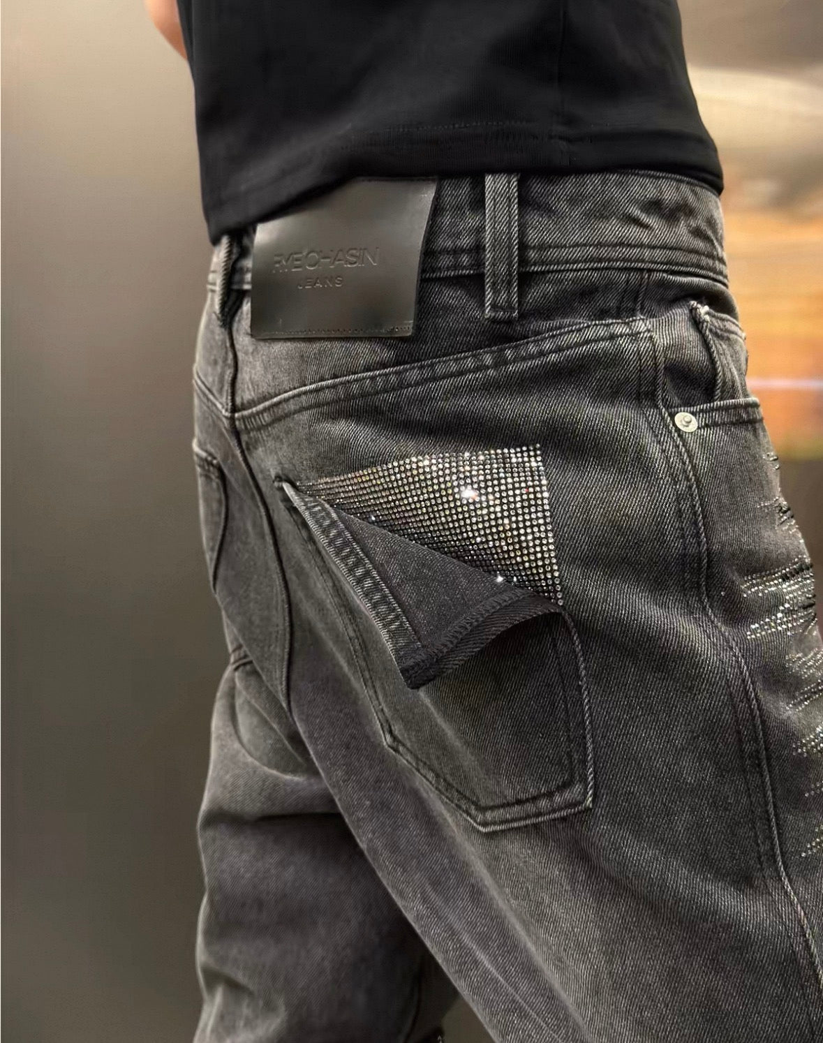 RYE CHASIN Damage stone Flare pants