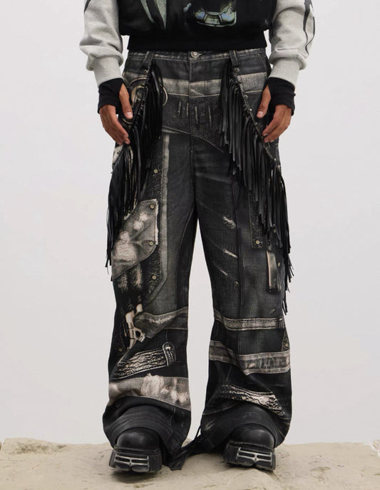 DND4DES Fringe Baggy Pants