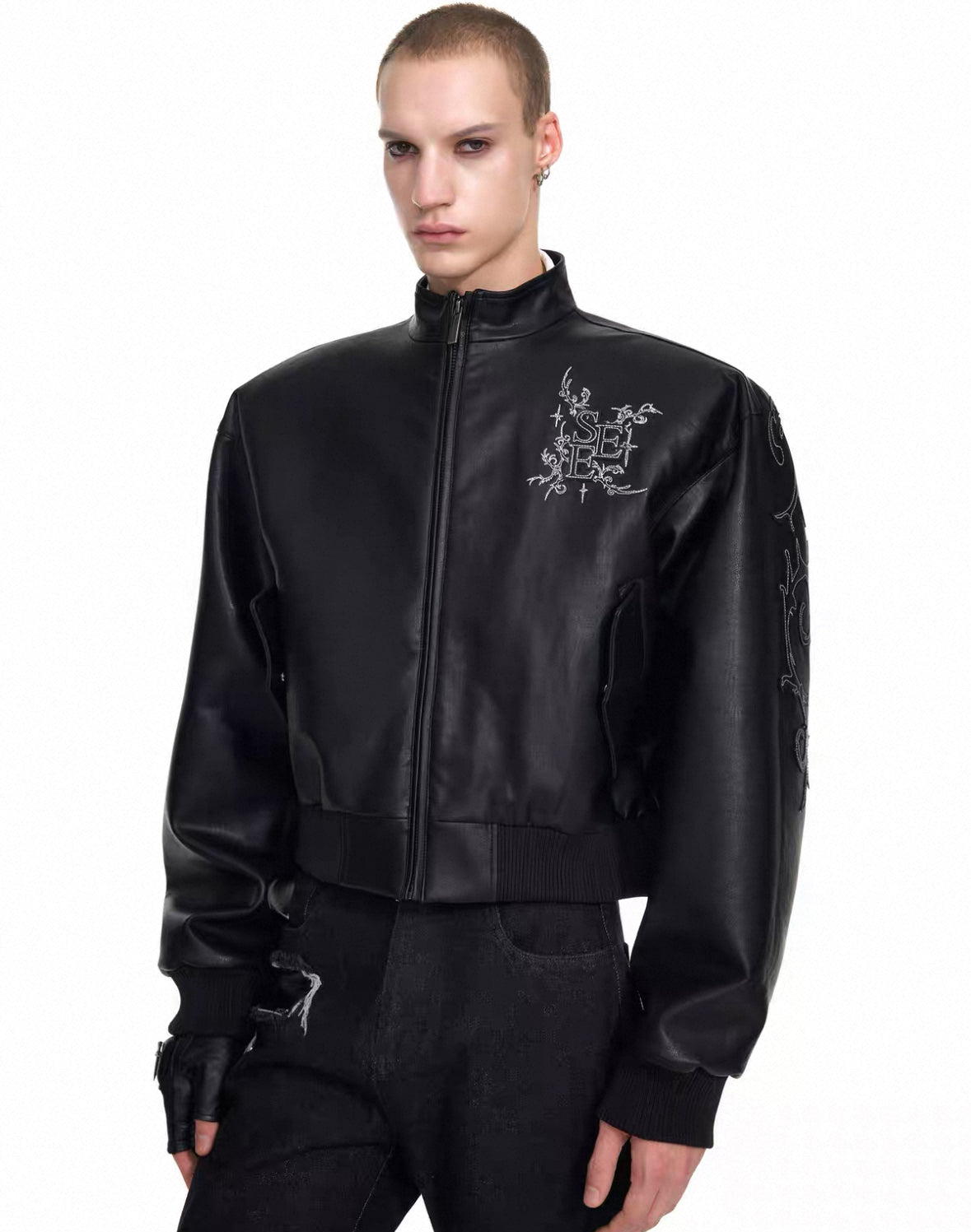 STARTEXCEEDEND Cropped Studded Jacket