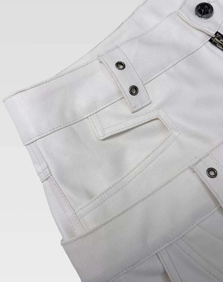 ATANOTHINGNESS Double Waist White Pants