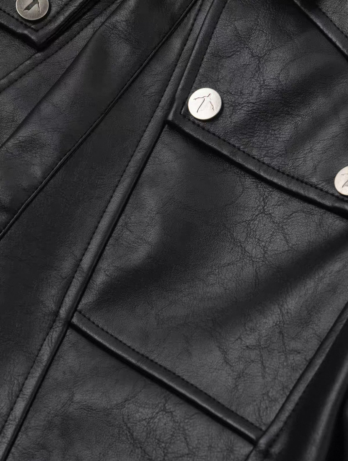 SCD CROWD PU Leather Short Jacket