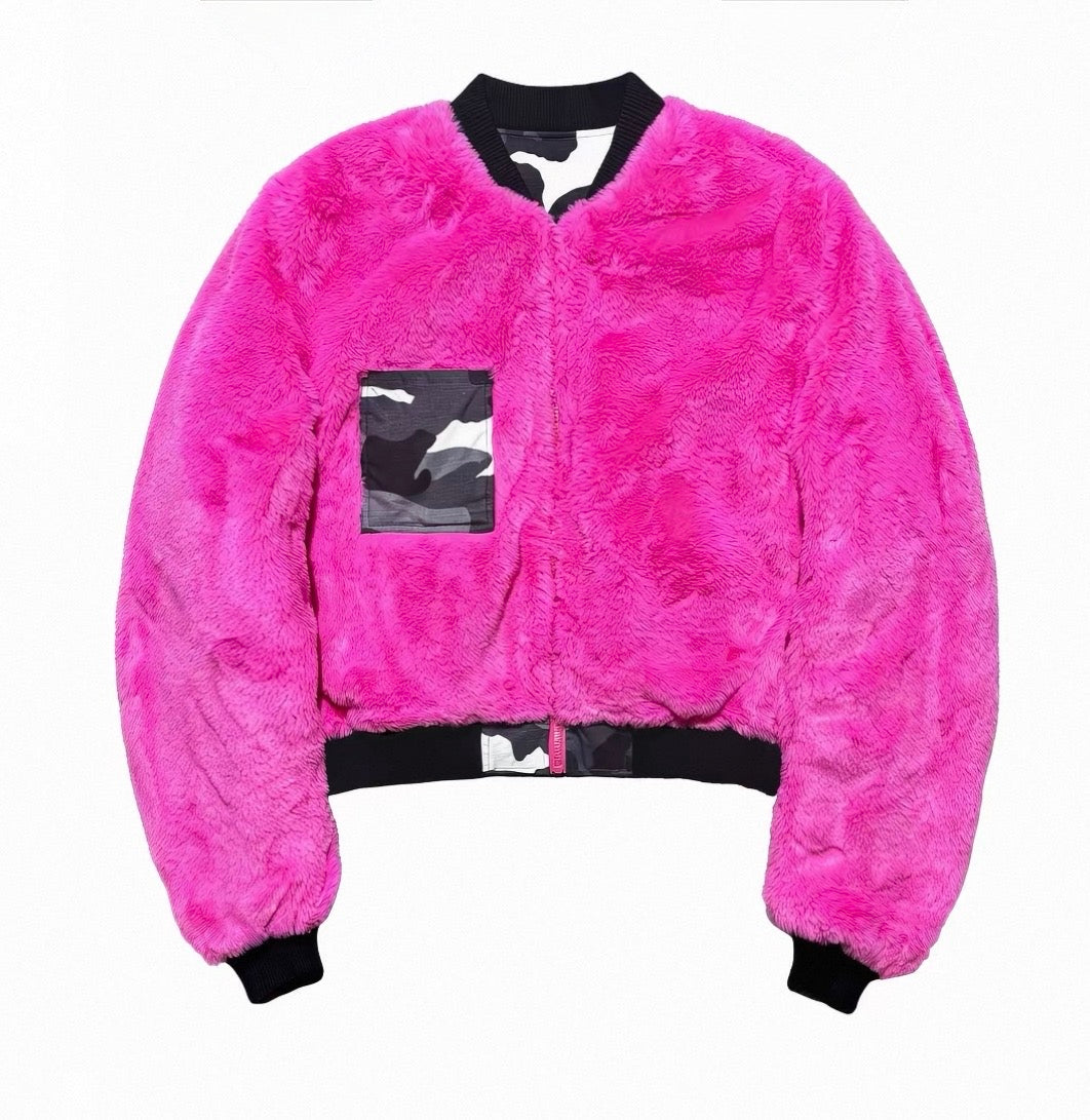 Loved Camouflage Pink Reversible Padded Bomber Jacket