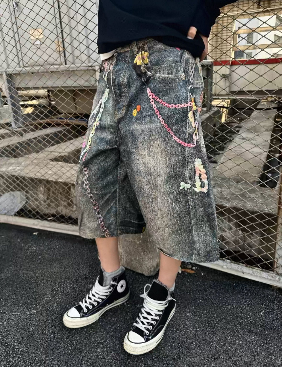 HIGH POINT Print Chain Half Pants