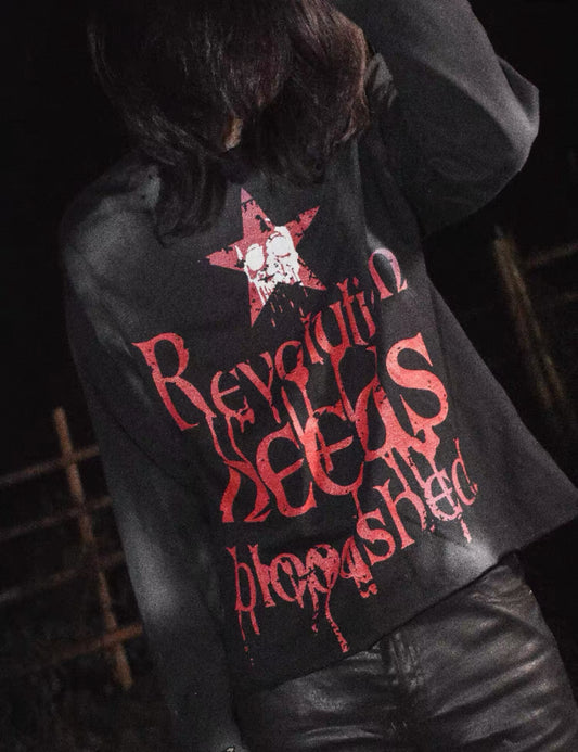 L'S WORLD&LUCKY WORLD Damage long sleeve