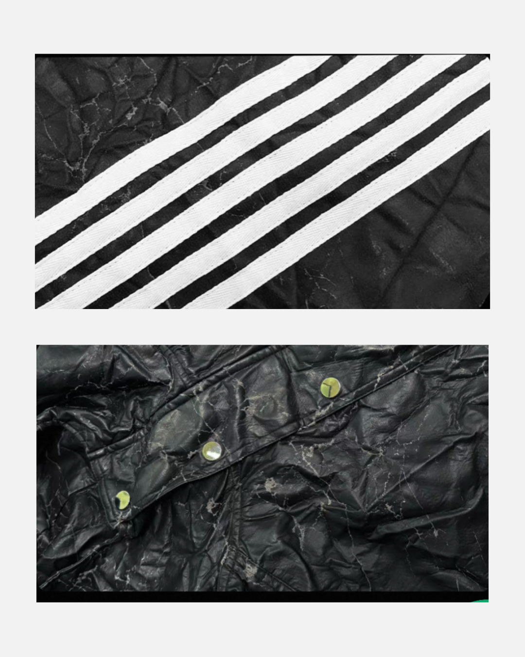 99CLUB PU Leather Line Jacket