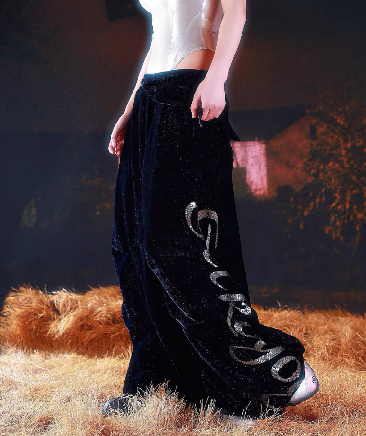 GECKOGOGO Line Stone Pants