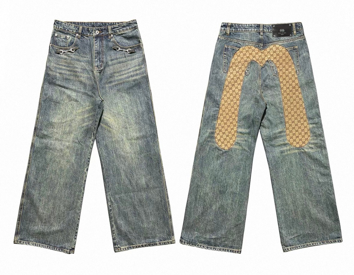RYE CHASIN Monogram Denim Jeans