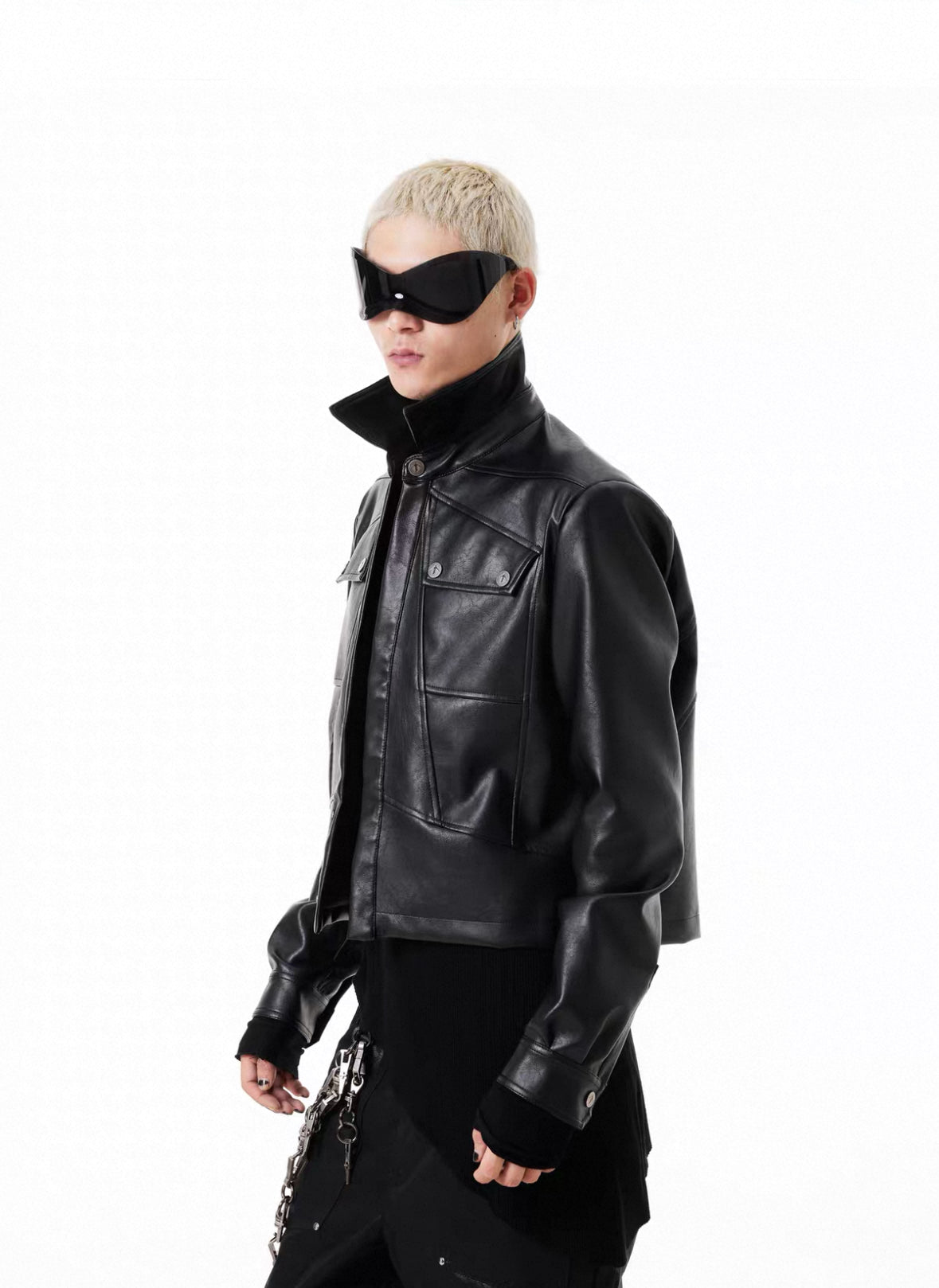 SCD CROWD PU Leather Short Jacket