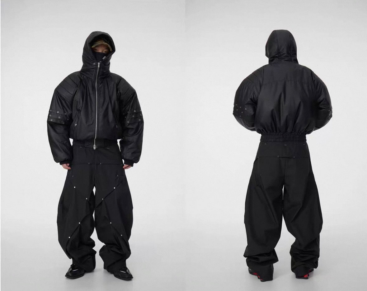 ASTT STUDIO PU Leather Bomber Jacket