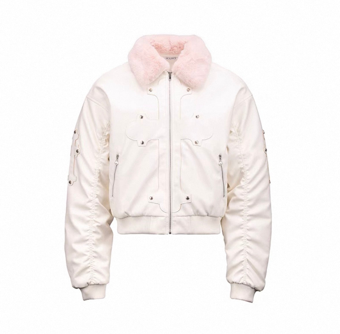 PAIKI PU Leather Bomber Jacket