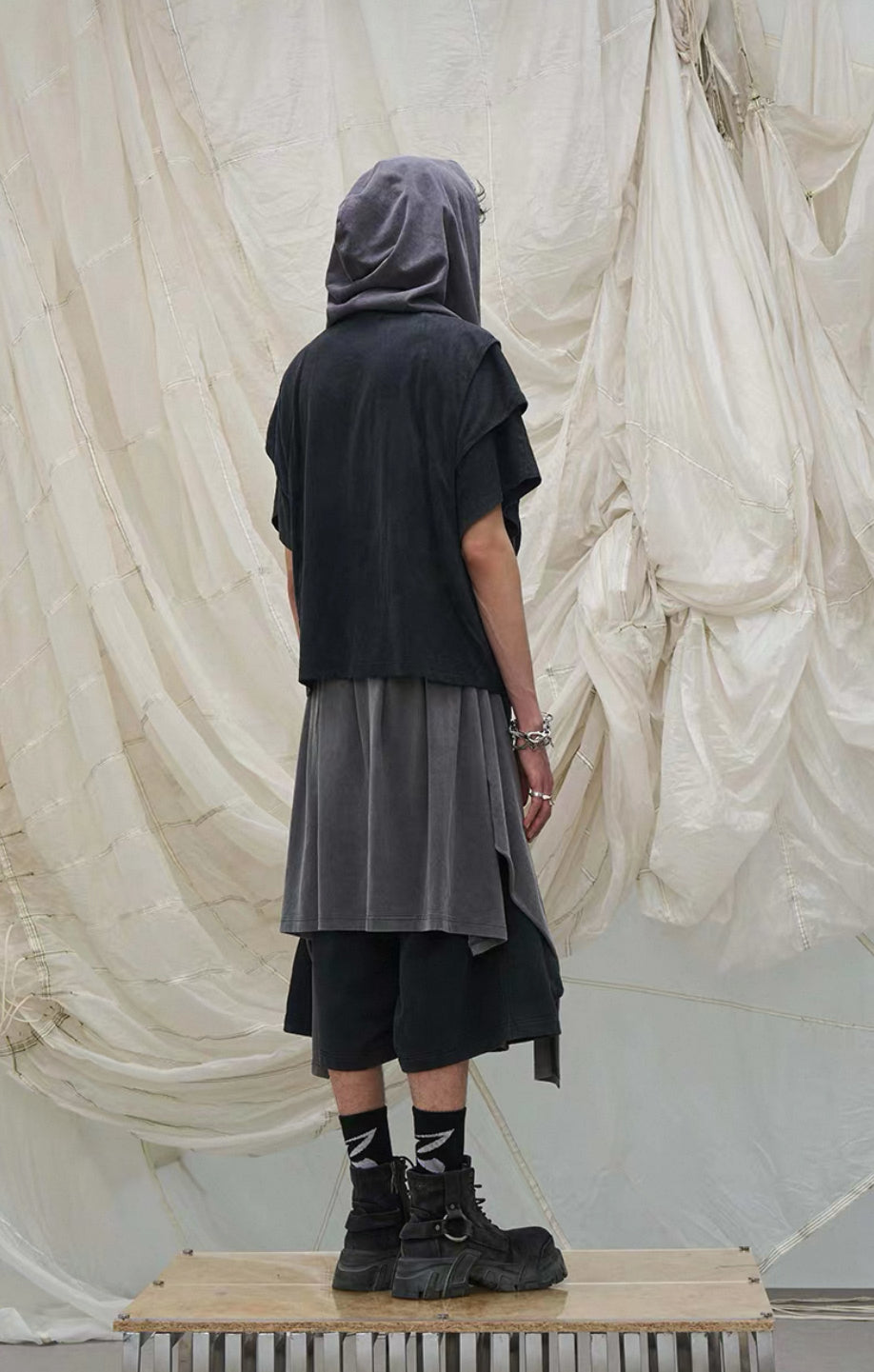 RELABEL Layered Long Half Pants