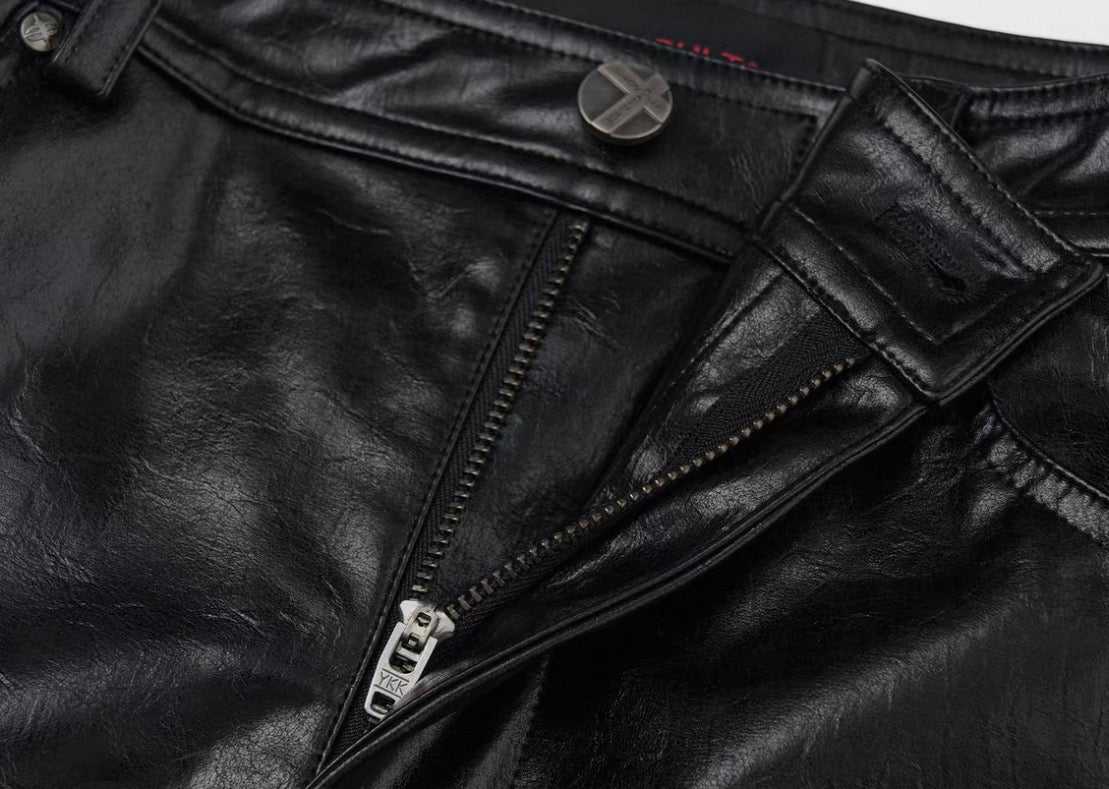 SGWCULT Studs PU leather Pants