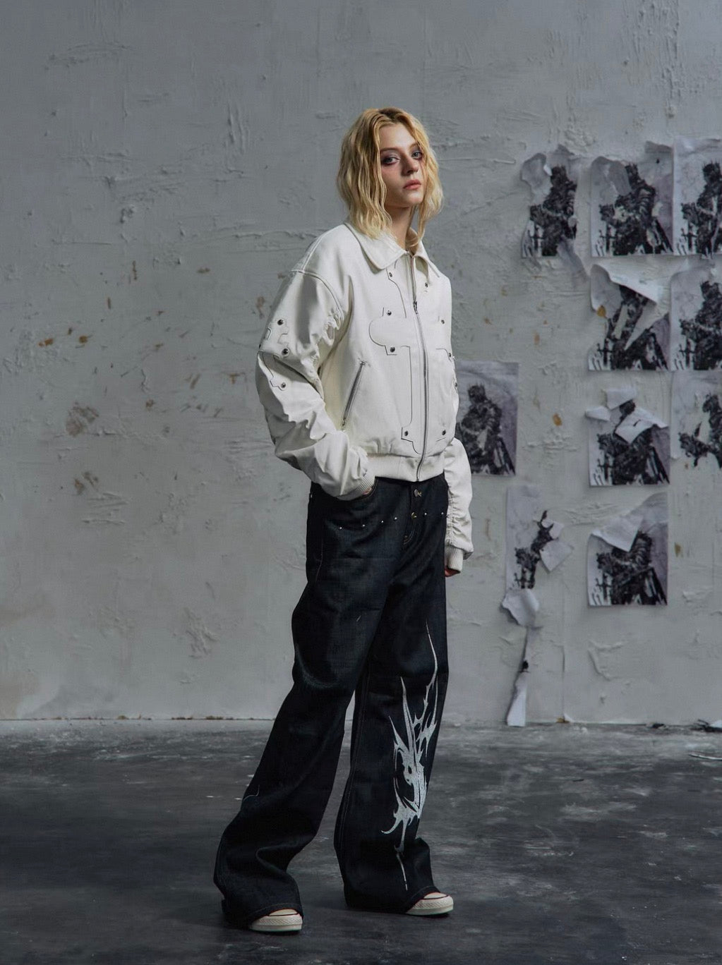 PAIKI PU Leather Bomber Jacket