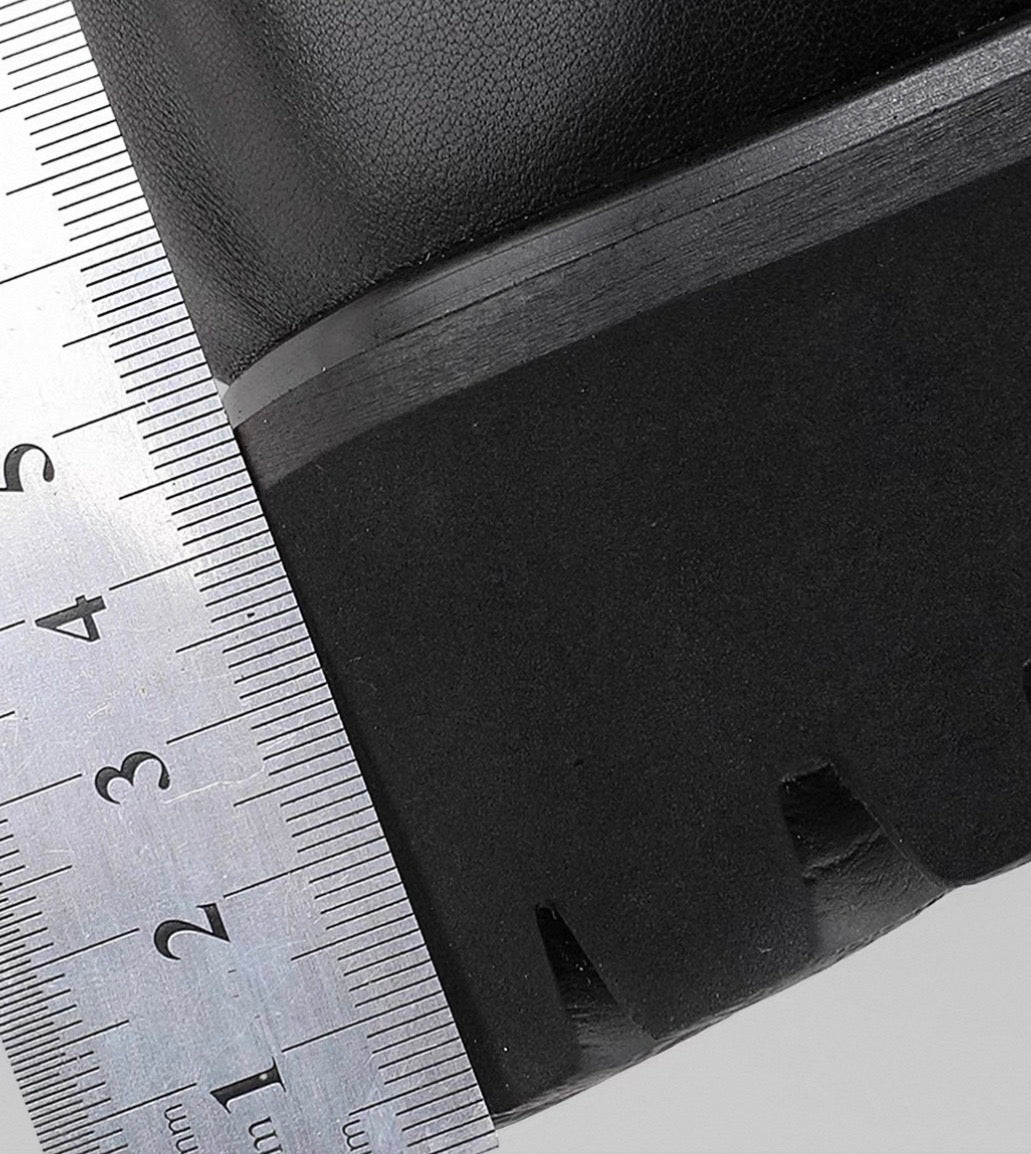 HANQIAORIJI ダブルレイヤー レザー厚底ワークブーツ メンズ SELFISH