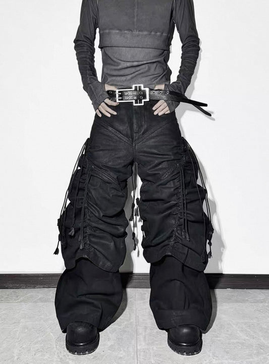 ATANOTHINGNESS Dark Baggy Denim Pants