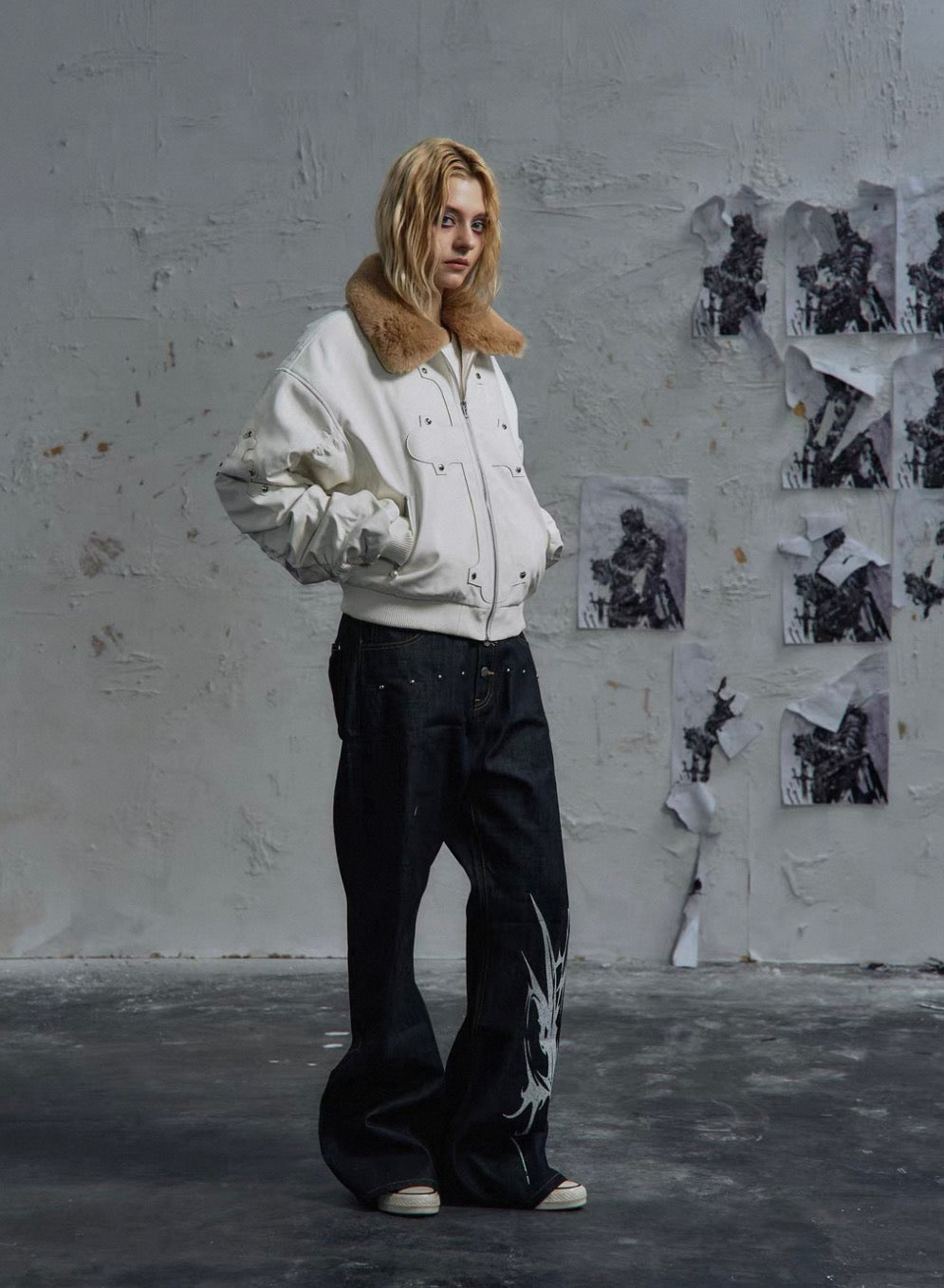 PAIKI PU Leather Bomber Jacket